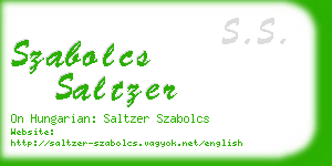 szabolcs saltzer business card